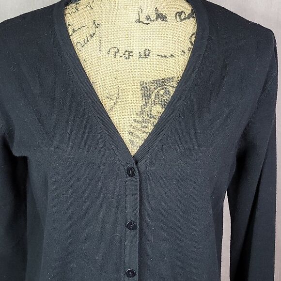 **GEORGE Black Midi Cardigan‎ Sweater Medium - Picture 2 of 7